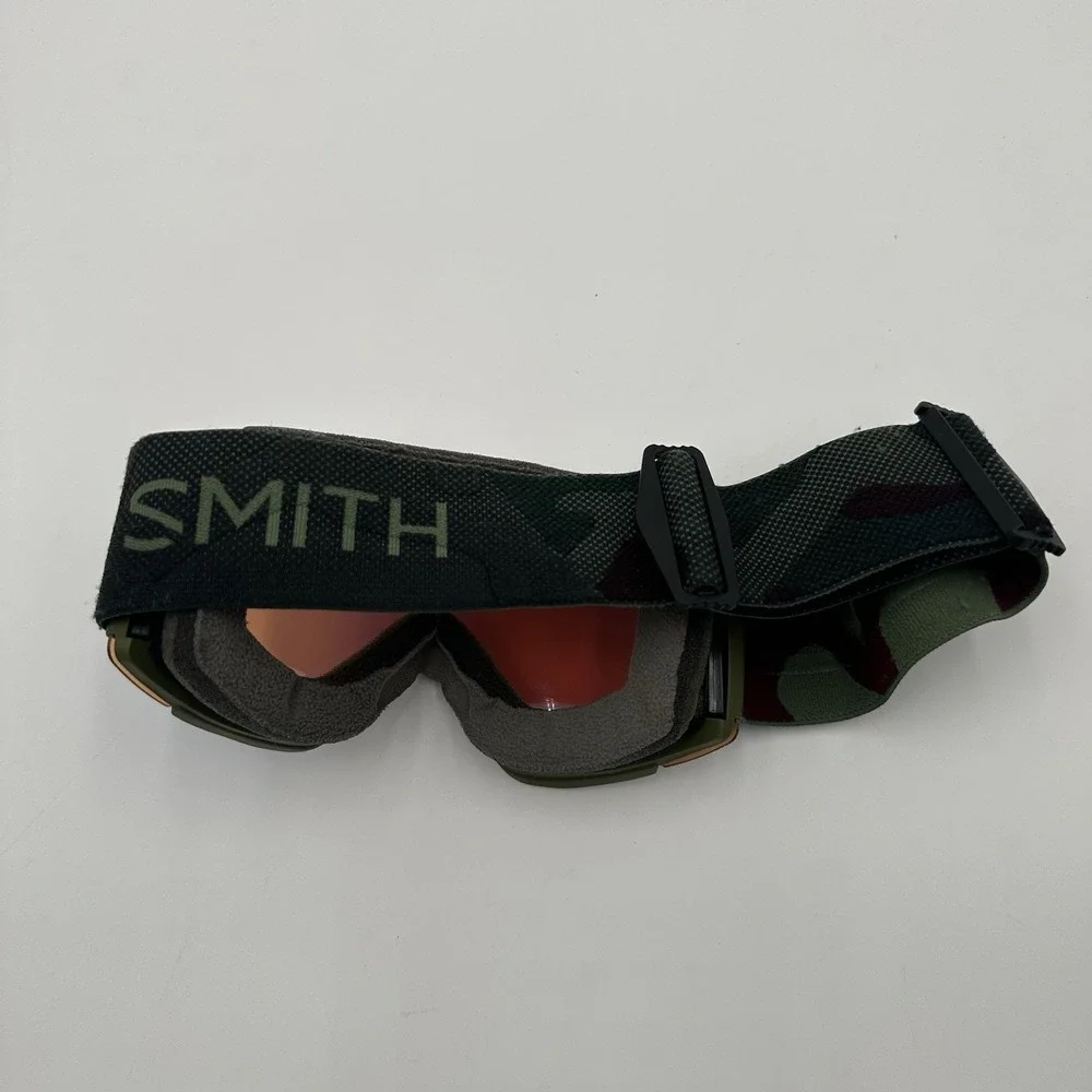 Smith Squad XL Ski Goggles ChromaPop Green Frame With Orange Blue Tint Lens